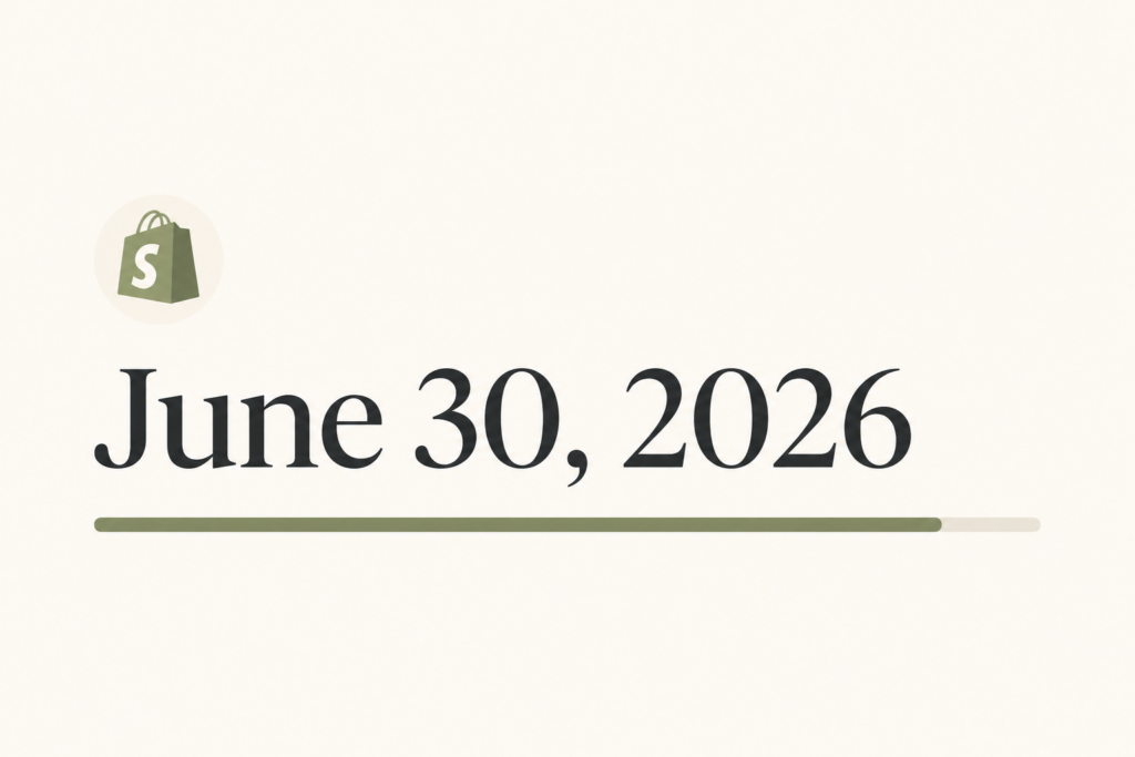 A countdown graphic marking the June 30, 2026 Shopify Scripts shutdown