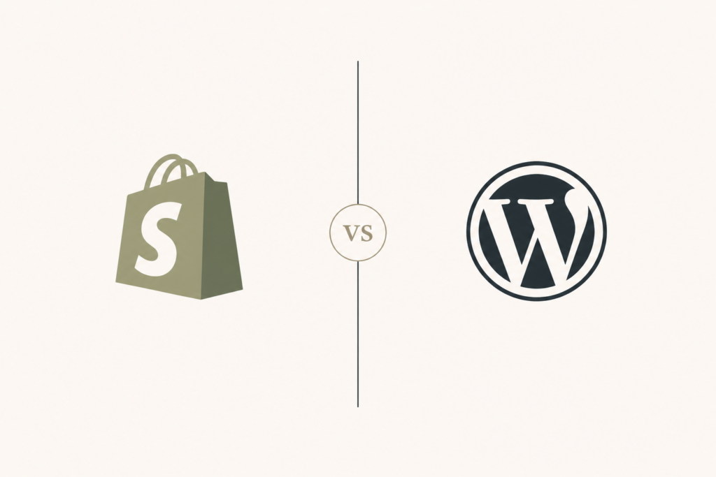 A side-by-side comparison of Shopify AI and WordPress AI for ecommerce